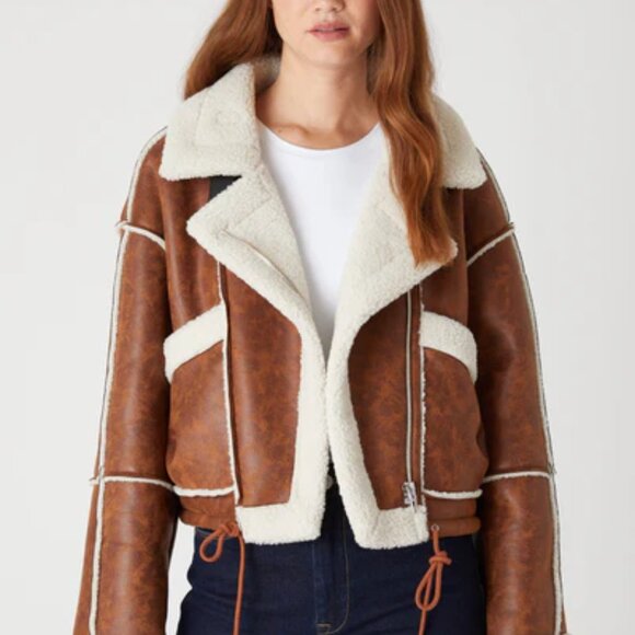 NEW BLANK NYC Steady Habits Jacket in brown for women 1025 5m3 - Picture 3 of 6